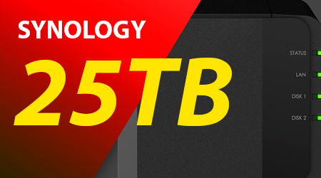 Storage NAS Synology 25TB, Armazenamento HDD ou SSD não Proprietário