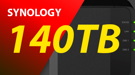 Storage NAS Synology 140TB e Armazenamento SSD Corporativo