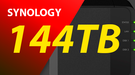 Storage NAS Synology 144TB, Flash ou HDD Storages não Proprietários