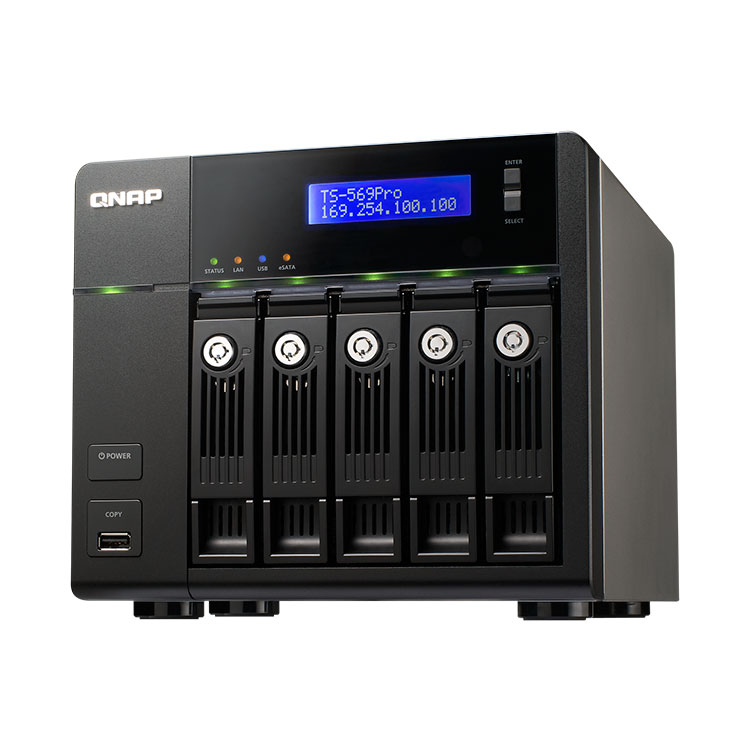 Storage 5TB NAS para 5 hard disks SATA Qnap