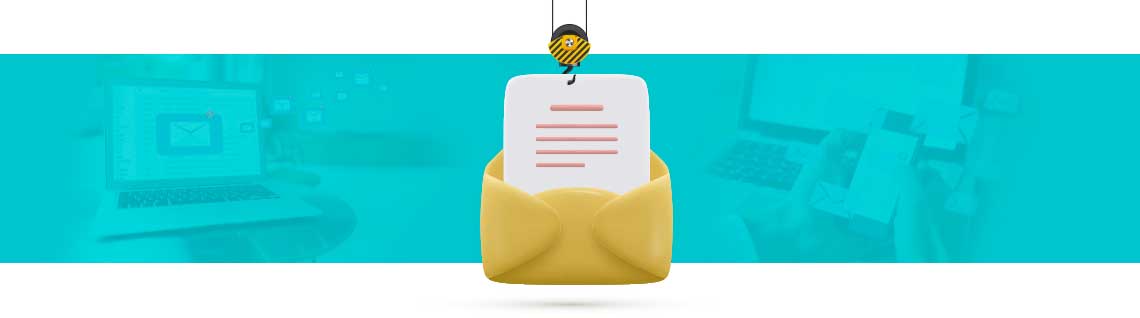 Um envelope de carta sendo carregado por um guindaste para demonstrar um e-mail pesado sendo carregado - Como enviar um arquivo grande por email?