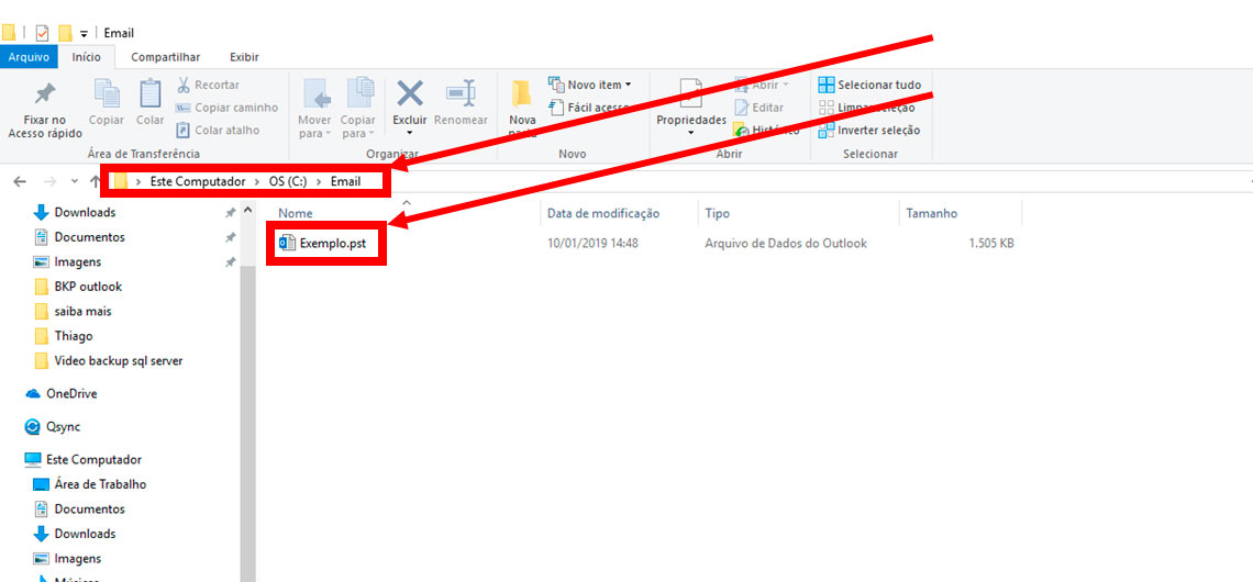 Como fazer backup dos emails do outlook 