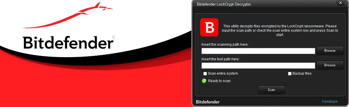 BitDefender - Tela de execução do BitDefender decryptor