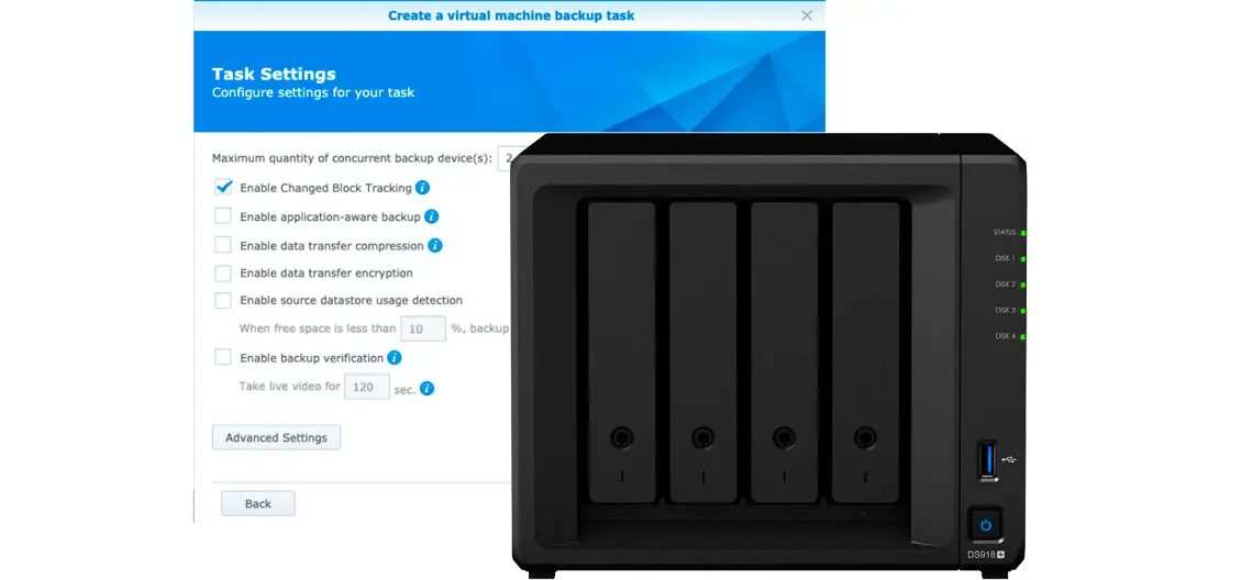 Changed Block Tracking, Storage Synology DS918+