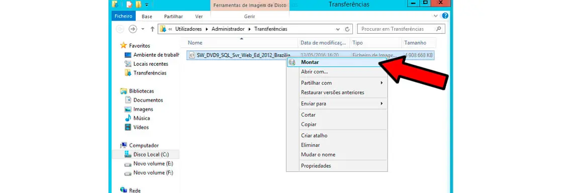 Como gravar imagem ISO em Windows