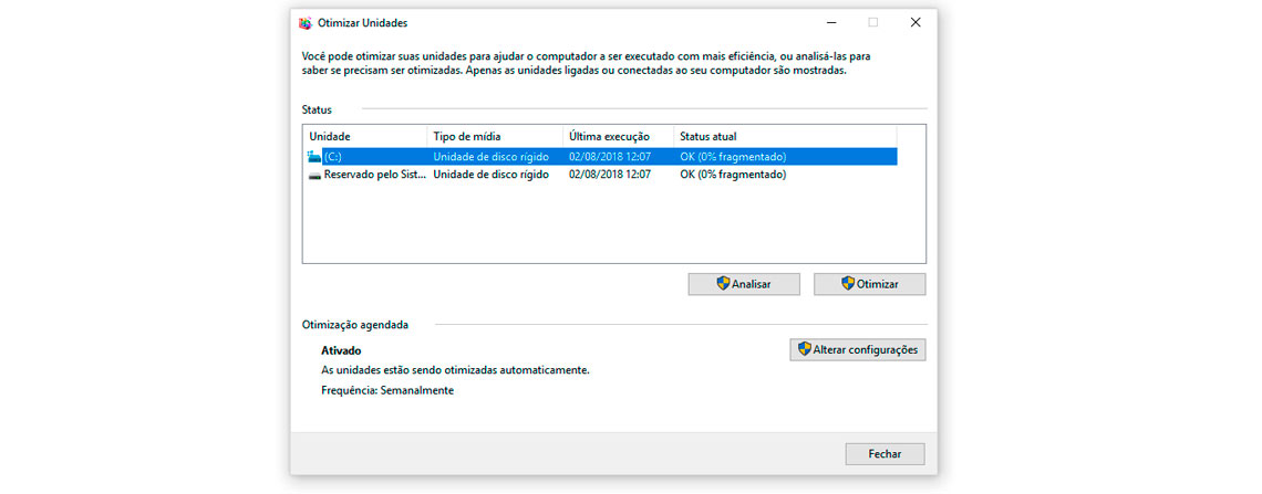 Desfragmentador de disco