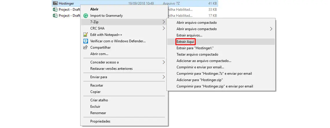 Extração de arquivo ISO através do 7-Zip