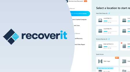 Recoverit, um software para recuperação de dados da Wondershare