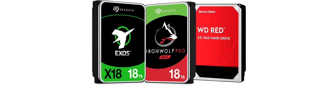 HDDs próprios para Storages NAS, IronWolf Western Digital e WD Red