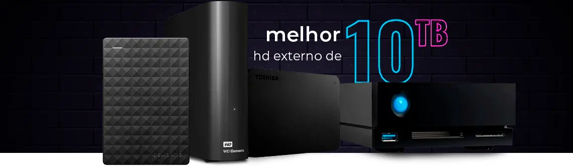 Modelos de hds externo das marcas Seagate, WD, Toshiba e Lacie