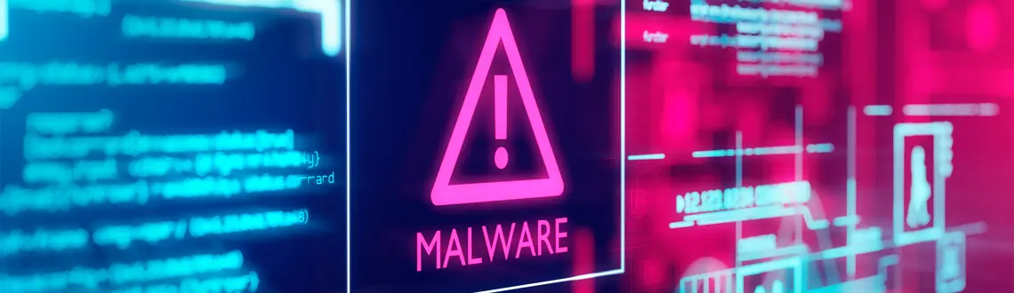 Malware, um software malicioso que pode danificar seu computador