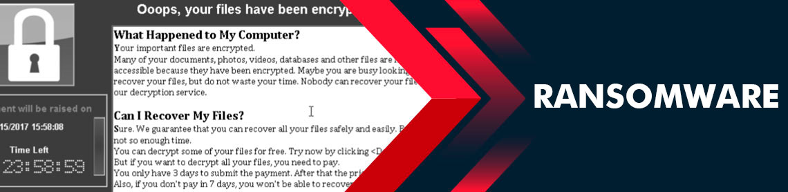 O que é Ransomware - imagem de fundo com a tela do aviso de ataque do Ransomware Wannacry