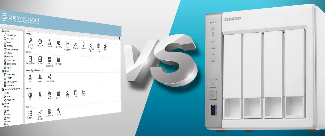 OpenMediaVault vs Qnap storage NAS TS-431P