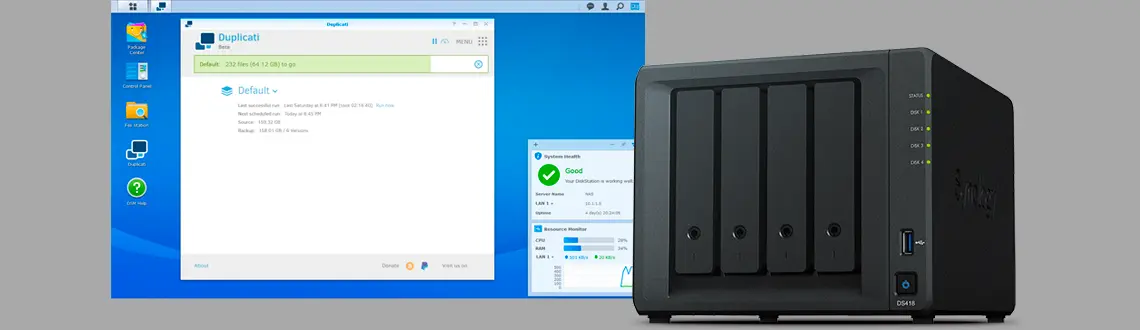 Duplicati é um aplicativo de backup em nuvem com versão para storage NAS Synology