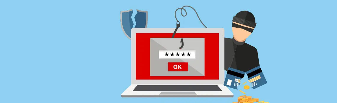 Proteja-se contra phishing e malware - computador sendo atacado