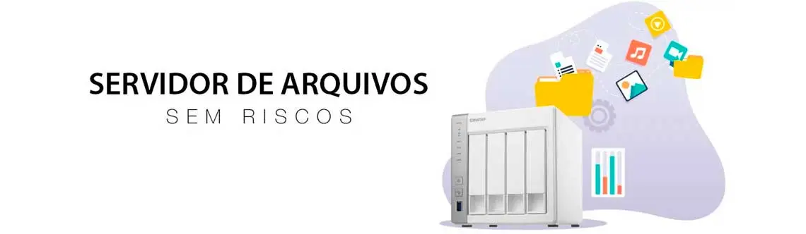 Servidor de arquivos sem riscos, qnap TS-431P como demonstrativo de servidor de arquivos centralizando todos os tipos de dados