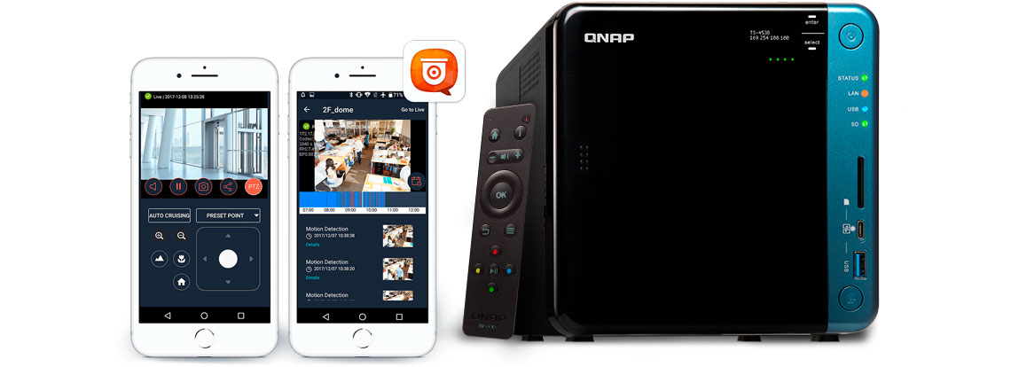 Storage NAS Qnap com sistema de vigilância e monitoramento via smartphone