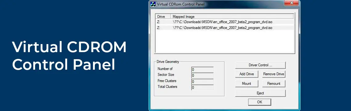 Microsoft Virtual CD-ROM Control Panel