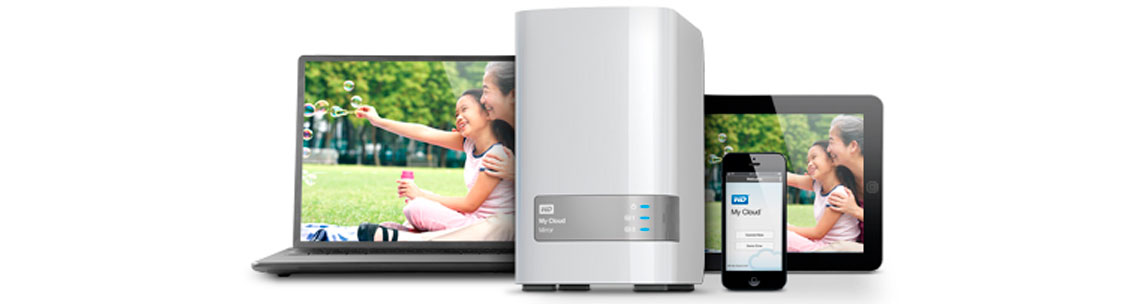 WD My Cloud Mirror, com aplicações para uso caseiro e funciona simultaneamente com todos os tipos de plataformas