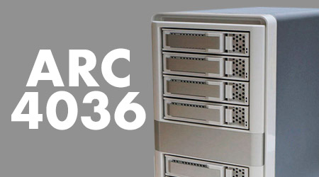 Areca ARC-4036 Storage MiniSAS ideal para empresas de áudio e vídeo
