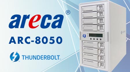 Chegou ao Brasil o Storage ThunderBolt ARC-8050 da Areca que permite velocidade de 10Gbps