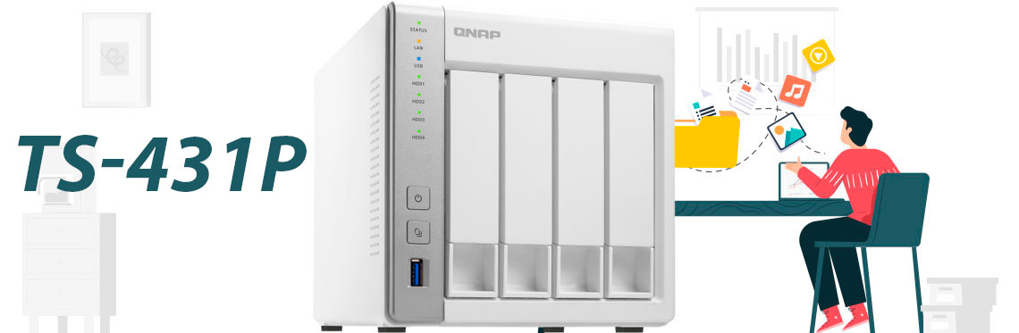 Tudo sobre Storage 4 bay NAS TS-431P Qnap