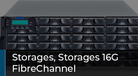 Storages 16G Fibre Channel para redes de armazenamento SAN