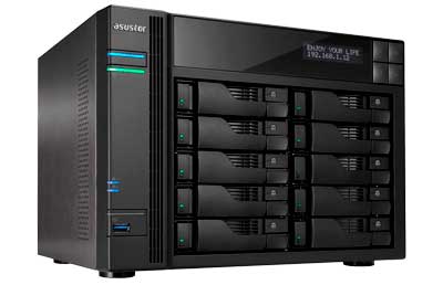 10 Bay NAS Storage até 100TB SATA - AS6210T Asustor