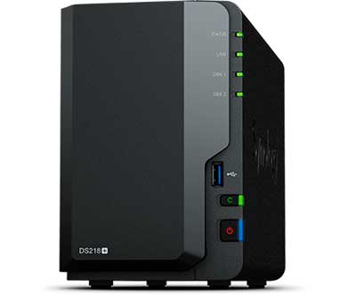 Synology DS218+ DiskStation - Storage NAS 2 Bay p/ HDD SATA