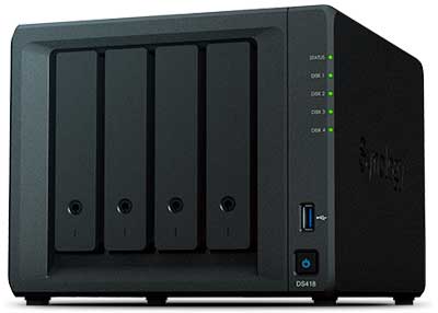 DS418 Synology Diskstation - Storage NAS 4 Bay p/ HDD SATA