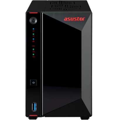 AS5402T Asustor - Storage NAS 2 Bay p/ HDD SATA/NVMe