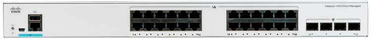 C1000-24T-4X-L Cisco - Switch Catalyst 1000 24 portas 1G e uplinks 10G/SFP+