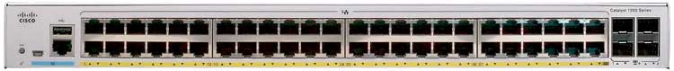 C1000-48FP-4G-L Cisco - Switch Catalyst 1000 48 portas Gigabit LAN RJ45 PoE+