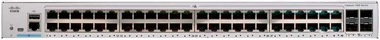 C1000-48T-4X-L Cisco - Switch Catalyst 1000 48 portas 1G e uplinks 10G/SFP+