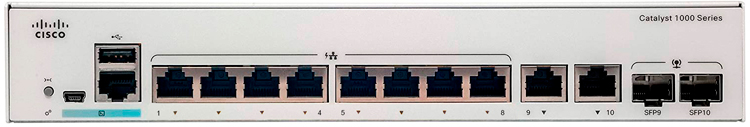 C1000-8P-2G-L Cisco - Switch Catalyst 1000 8 portas Gigabit LAN RJ45 PoE+