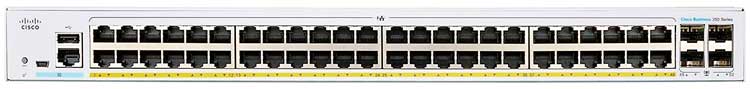 Switch Cisco Business 48 portas LAN Poe e 4x SFP - CBS250-48P-4G