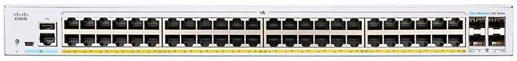 Switch Cisco Business 48 portas LAN Poe e 4x SFP - CBS250-48P-4G