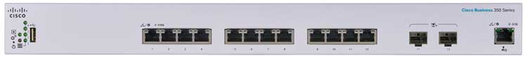 CBS350-12XT - Cisco Business Switch 12 portas LAN 10G RJ45 e 2x Uplink 