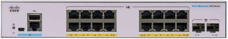CBS350-16FP-2G Cisco Business Switch 16 portas LAN PoE Gerenciável
