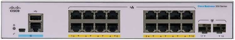 CBS350-16FP-2G Cisco Business Switch 16 portas LAN PoE Gerenciável