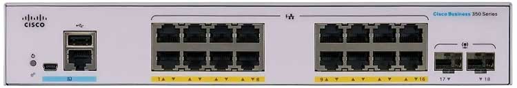 CBS350-16P-E-2G Cisco Business Switch PoE 16 portas LAN Gerenciável