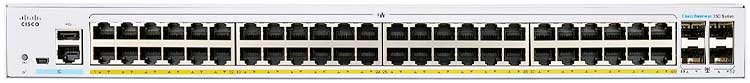 CBS350-48P-4G Cisco Business Switch PoE 48 portas LAN e 4x Uplink