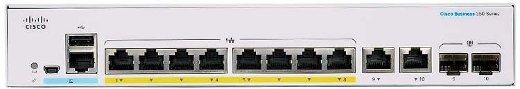 CBS350-8FP-2G Cisco Business Switch com 8 portas LAN PoE 
