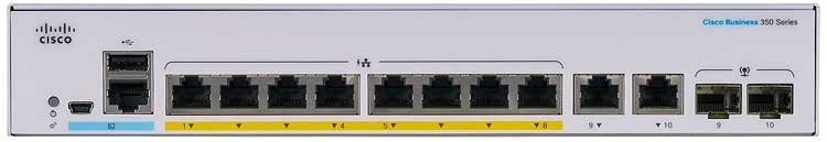 CBS350-8FP-E-2G Cisco Business Switch PoE 8p LAN e 2 uplink Ethernet