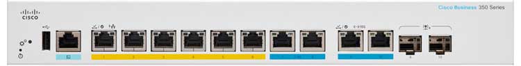 CBS350-8MGP-2X - Cisco Business Switch 8 portas LAN PoE mGig SFP+