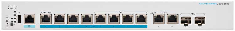 CBS350-8MP-2X - Cisco Business Switch 8 portas LAN 2,5 GbE