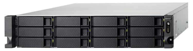 TS-1253BU-RP Qnap - NAS 12 baias hot-swappable rackmount até 168TB