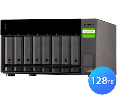 TL-D800C 128TB Qnap - Direct Storage e JBOD p/ 8 discos SATA