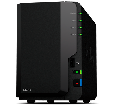 DS218 Synology DiskStation - 2-bay NAS p/ Discos SATA até 24TB