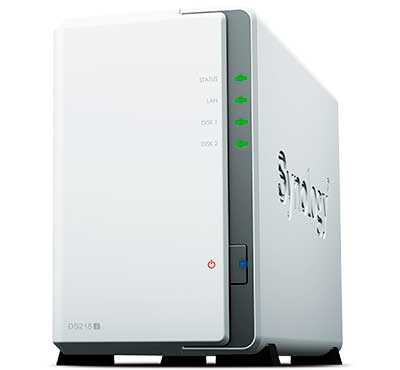 DS218j Synology Diskstation - Storage NAS 2 Bay p/ HDD SATA